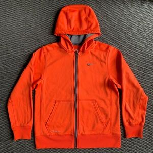 Nike Kids Orange Therma-Fit Zip Hoodie